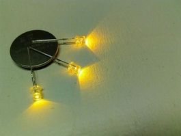 Flachkopf-LED 5mm, 20Stk klar/gelb