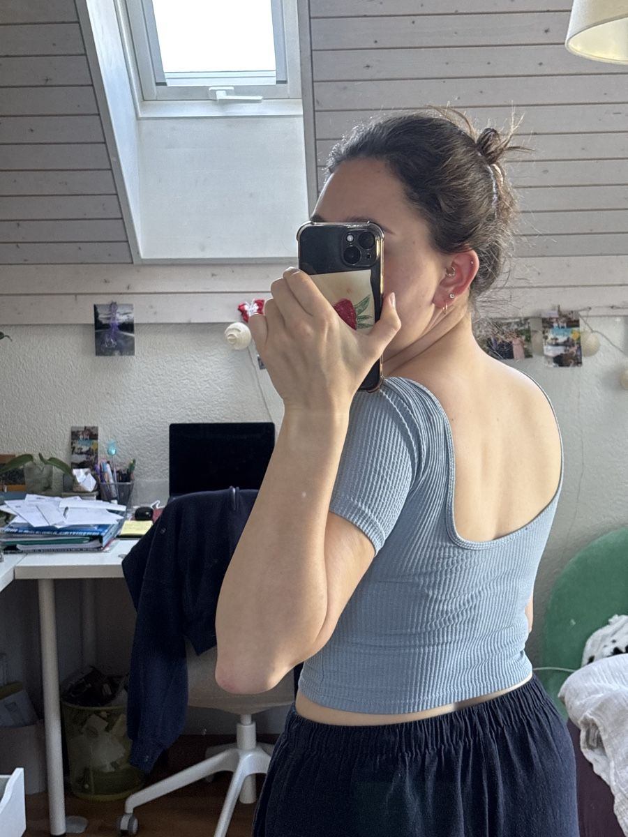 Top: Sommer Crop Top in Hellblau, Gerippt, Grösse S – Nuovo (secondo la descrizione) da Ehrendingen venduto da can_n7gv 2