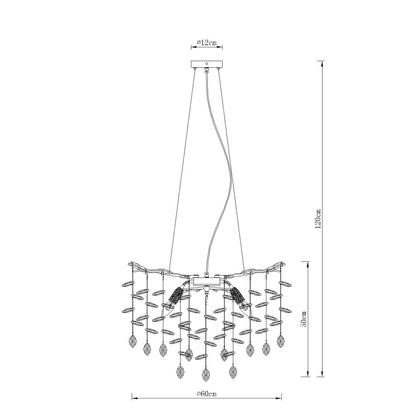 Lampadari & plafoniere: Pendelleuchte, Silber, 60 cm Ø – Nuovo (secondo la descrizione) da Kreuzlingen venduto da Smart-Light 5