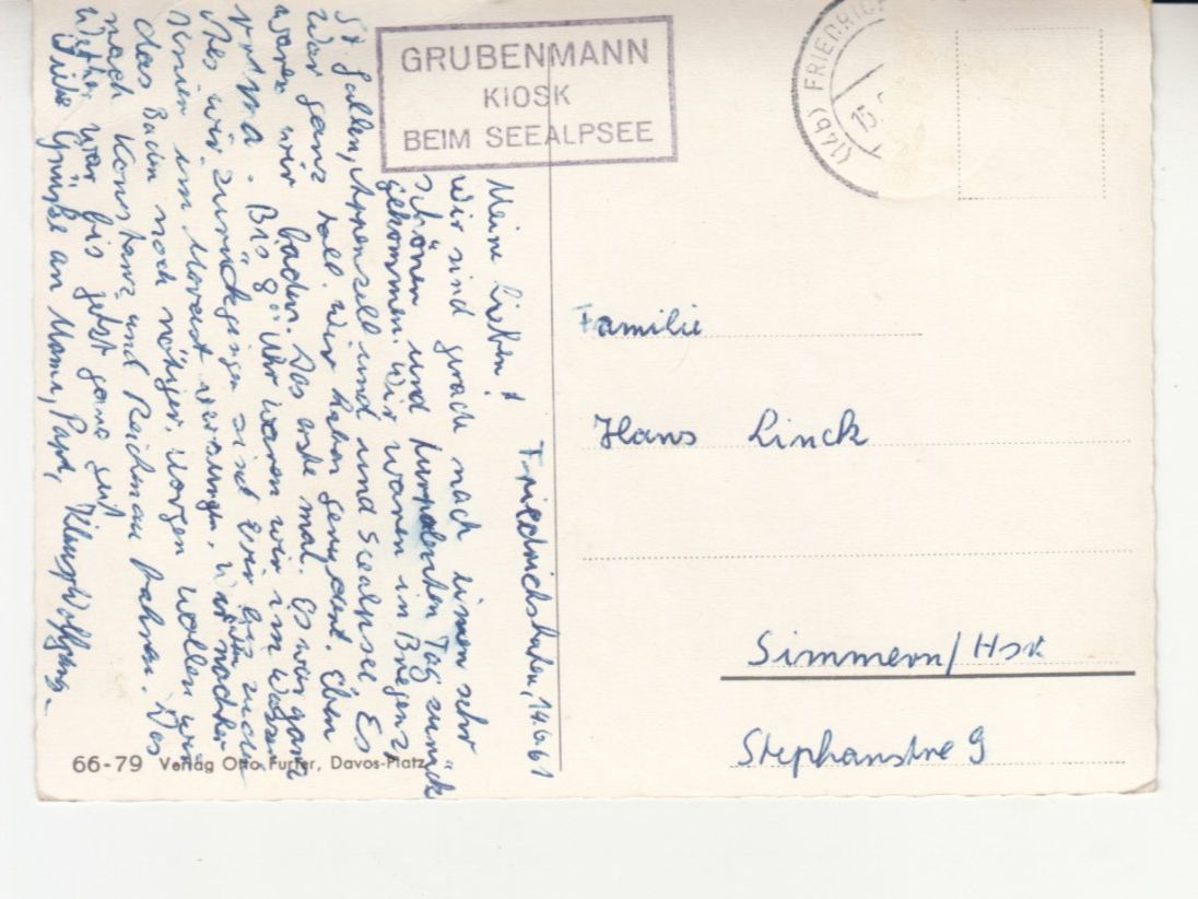 Ansichtskarten: Seealpsee 1961 – Gebraucht aus Bürglen TG von StampGraf 1