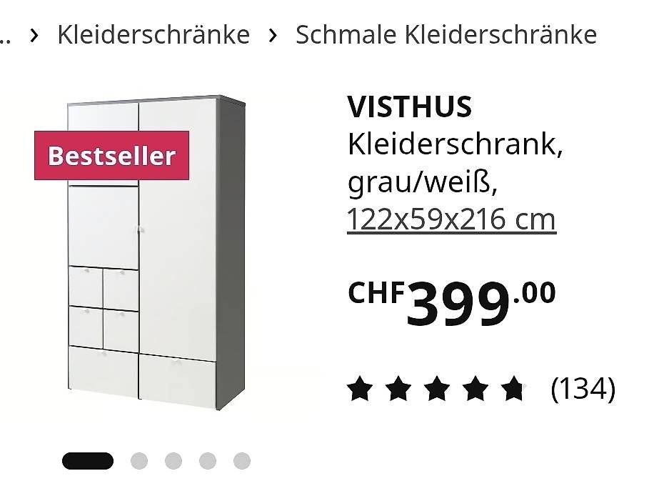 Armadi: Kleiderschrank IKEA VISTHUS – Usato da Schaffhausen venduto da BiKoKu 4