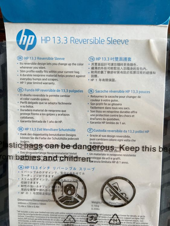 Borse: HP Reversible Sleeve 13.3" Laptoptasche - Top Zustand! – Usato da Lommiswil venduto da L.Toscanelli 6