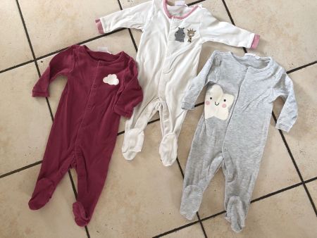 3 süsse Pyjamas Gr.62/68