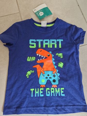 T-Shirt, Gr. 92, Dinosaurier, Game, Sweatshirt Kurzarmshirt