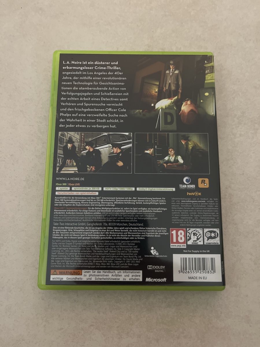 Giochi: L. A. Noire, Xbox 360 – Usato da Suhr venduto da SchnapperCH 1