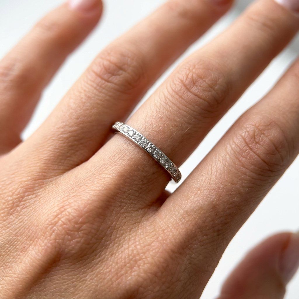Olga Ribler Ringe: 1.2 mm breiter Ring Memory Ring  mit Zirkonia, Grösse 56 – Neu (gemäss Beschreibung) aus Luzern von Schmuckoutlet 5