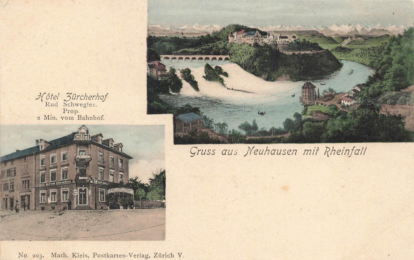 Ansichtskarten: Neuhausen Rheinfall – Gebraucht aus Biasca von Blenio71