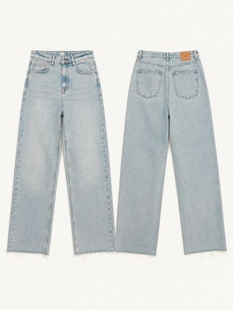 ZARA Light Blue Wide Leg Jeans