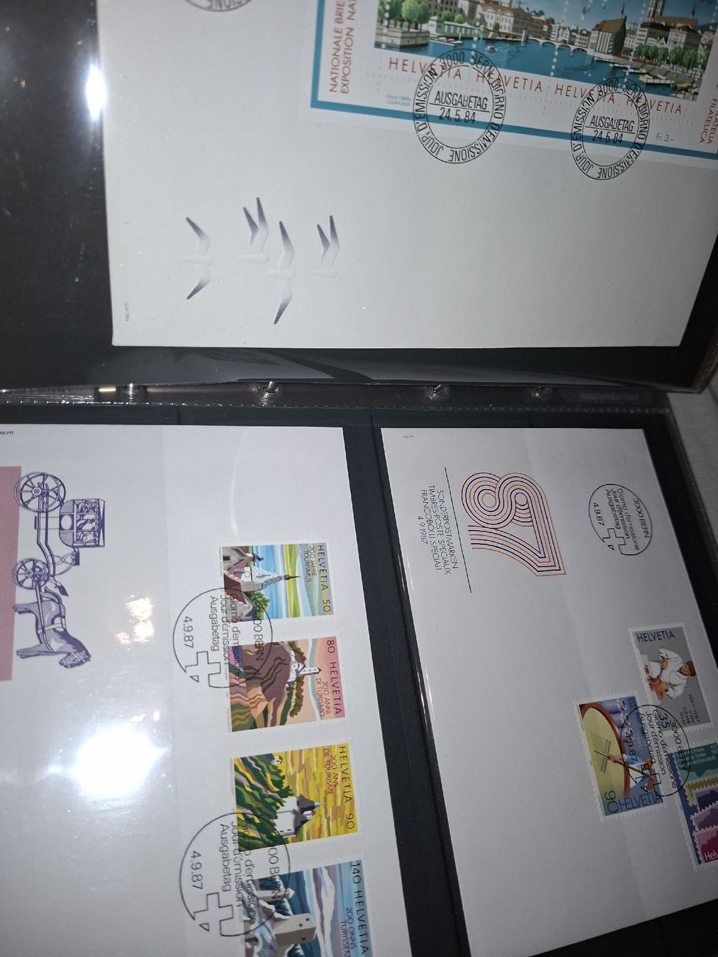 Alle Briefmarken: Album mit Ca. 80FDC – Gebraucht aus Balgach von SIMEON27 3