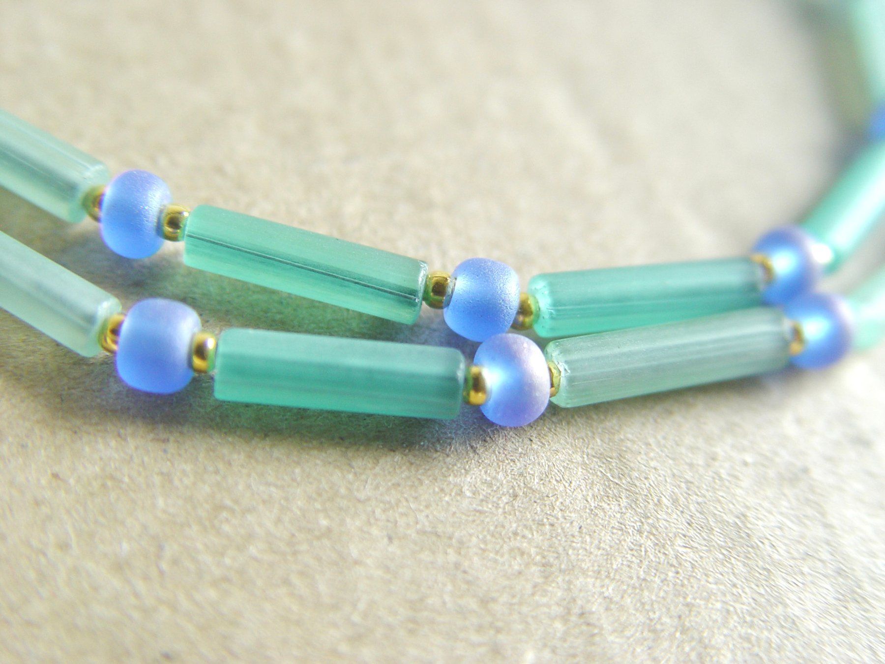 Catenine: Feine Halskette aus vintage Glasperlen – Nuovo (secondo la descrizione) da Henggart venduto da gernli 3