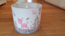 Hängelampe Kinderzimmer Reh Wald Motiv Durchmesser 40cm