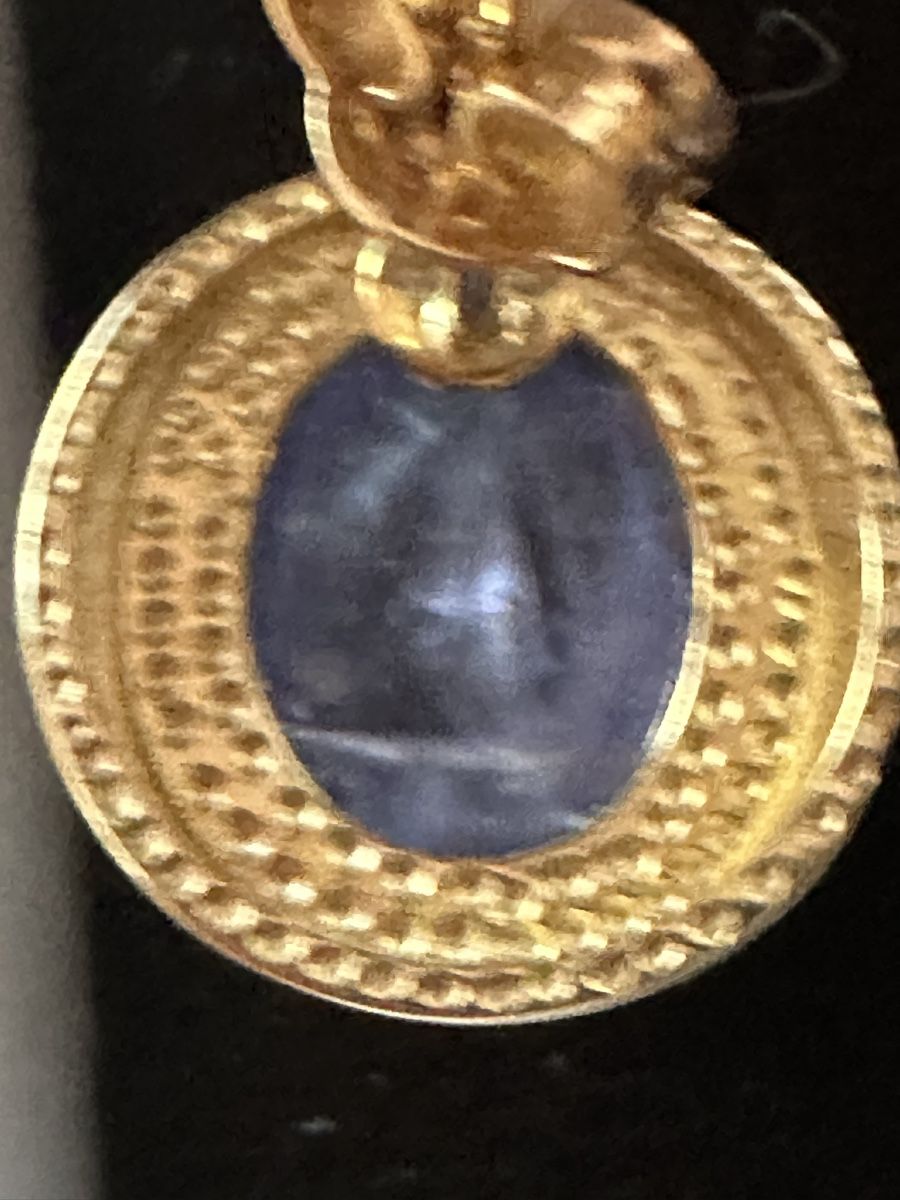 Boucles d'oreille: 14 Karat Ohrstecker mit Amethyst  – D'occasion à Herbriggen par Sehrazade 3