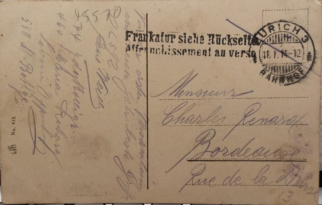 Cartoline postali: ZÜRICH - Landesmuseum - 1914 – Usato da Delémont venduto da Domdom1 1