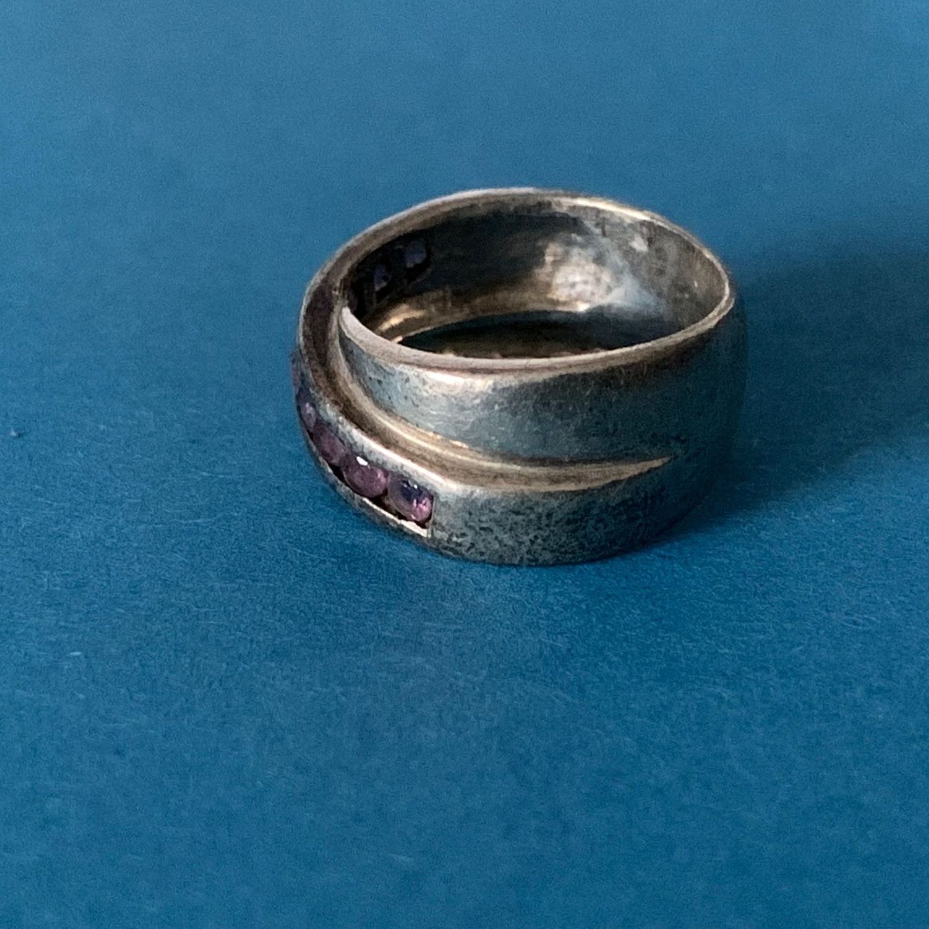 Anelli: Silberring rosaviolett stein (rg 52) – Usato da Laufen venduto da belleskulptur 8