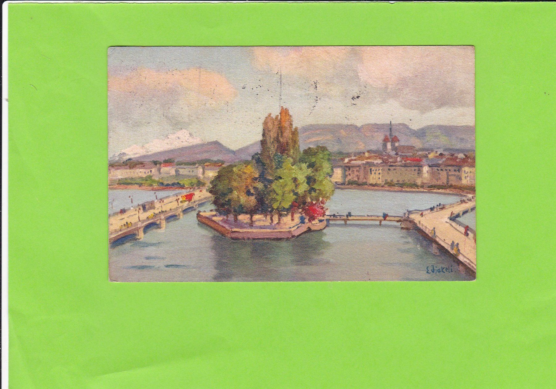 Cartes postales: Genève-Ile Rousseau – D'occasion à St. Peterzell par neckertal