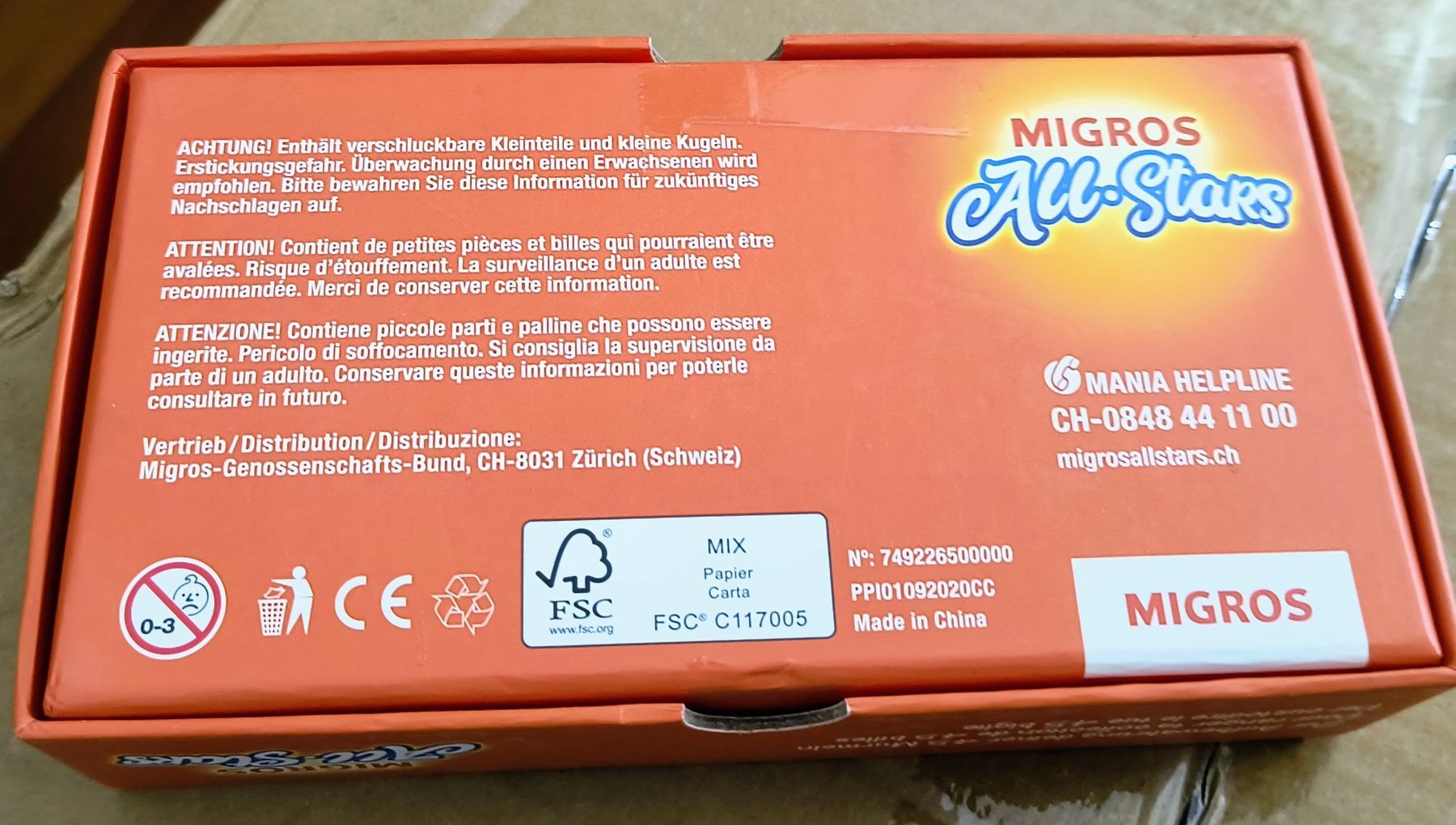 Migros Giochi: Migros All-Stars Sammelbox – Usato da Schöfflisdorf venduto da kin_2dp9 2
