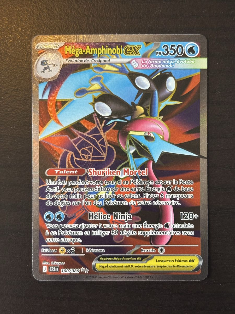 Pokémon Sammelbilder & Trading cards: Carte Pokémon MEGA AMPHINOBI cri 100 fr – Neu (gemäss Beschreibung) aus lausanne von helderj