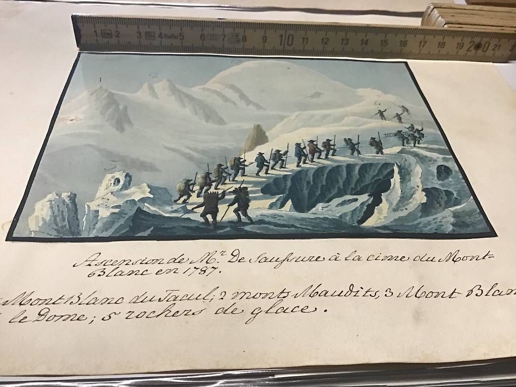 Dipinti: Montée de M.Saussure au Mont-Blanc en 1787 – Usato da Bulle venduto da pmcavalheiro 2