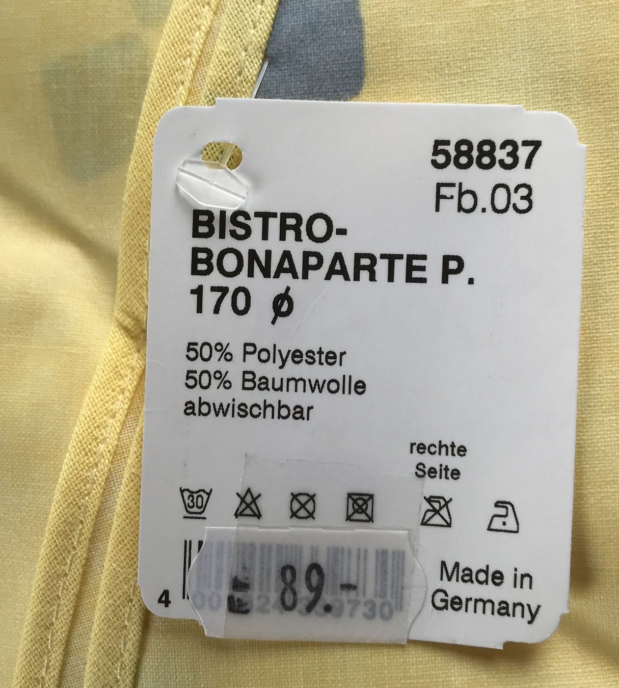 Altra biancheria da tavola: BISTRO TISCHDECKE NEU DURCHMESSER 170CM – Nuovo (secondo la descrizione) da Ostermundigen venduto da crazy-horse-1840 1