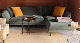 Lomoco Ecksofa von Pfister, Salbeigrün, 277 × 173 cm