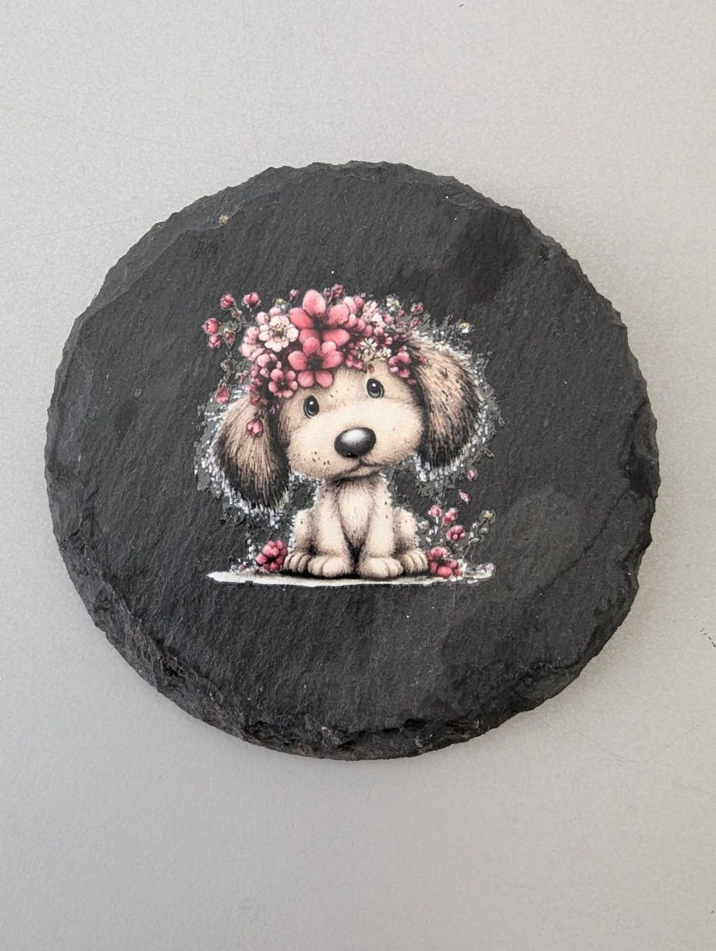 Untersetzer: Glas Untersetzer mit Hunde Profil – Neu (gemäss Beschreibung) aus Wangenried von Handmade68