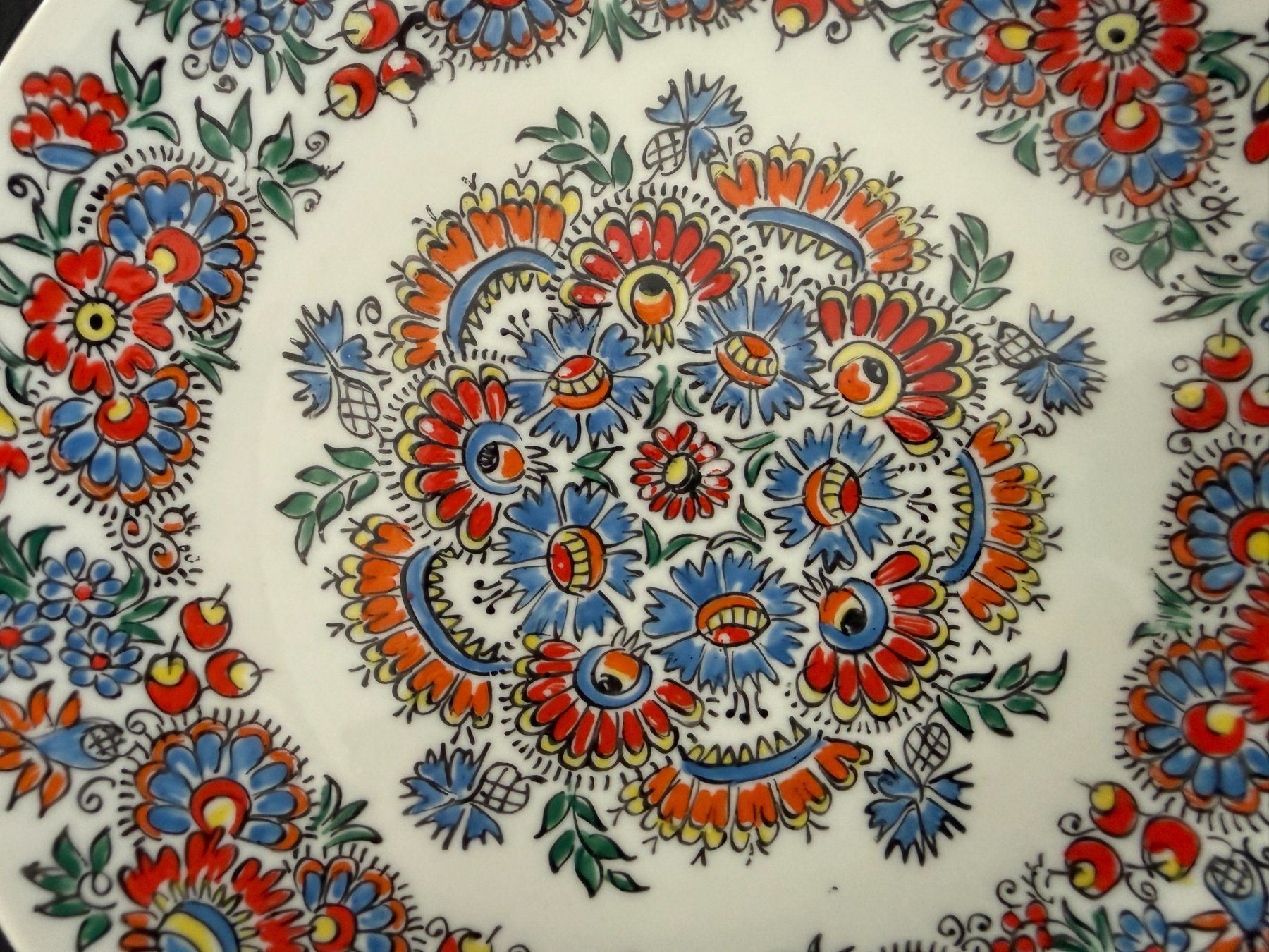 Teller: OPOLE  TELLER  BISQUITTELLER  ANBIETTELLER   HANDGEMALT – Gebraucht aus Subingen von ArtBead 1