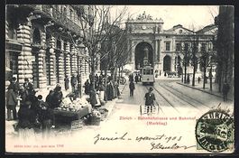 Zürich, Strassenbahn in der Bahnhofstra