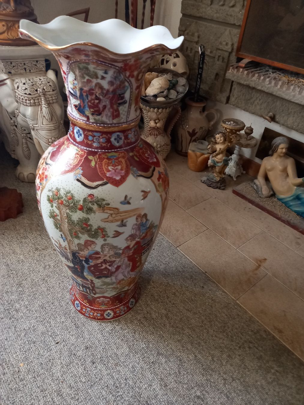 Vasi & Recipienti: Antik Handgemalt Chinese Vase – Usato da Bern venduto da Imamrashed 1