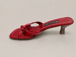 Mega schöne Leder Sandale Aigner rot mit Schleife. Gr 37