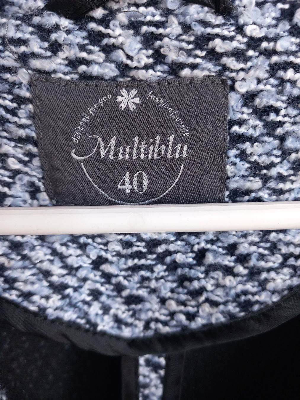 Giacche: Veste texturée bleue et blanche Taille 40 – Nuovo (secondo la descrizione) da Faoug venduto da per_kp6r 3