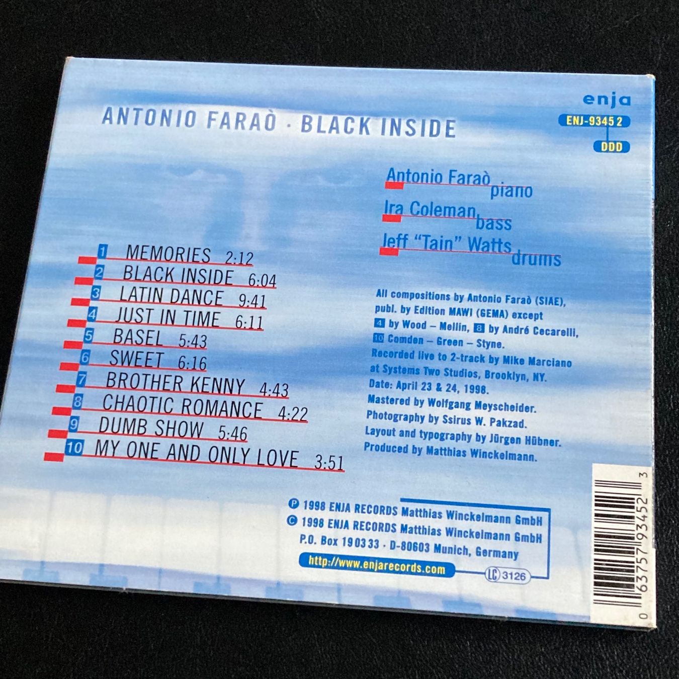 CD: Antonio Faraò - Black Inside – Usato da Bern venduto da Ntsamina 1
