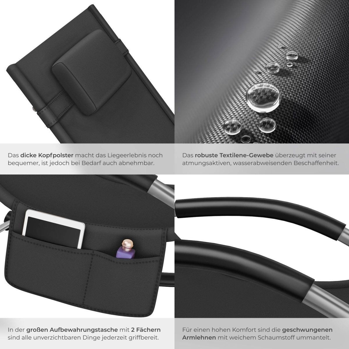 Sedie a sdraio: Gartenliege ergonomisch mit Schwingfunktion ROVELLA – Nuovo e nell'imballaggio originale da Lachen SZ venduto da sw3zzy 3