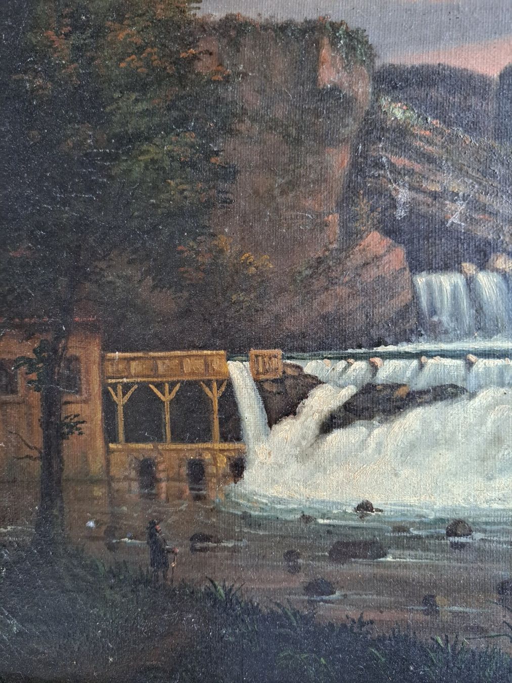 Gemälde: Gemälde antik (Rheinfall) – Gebraucht aus Willisau von afb123 1