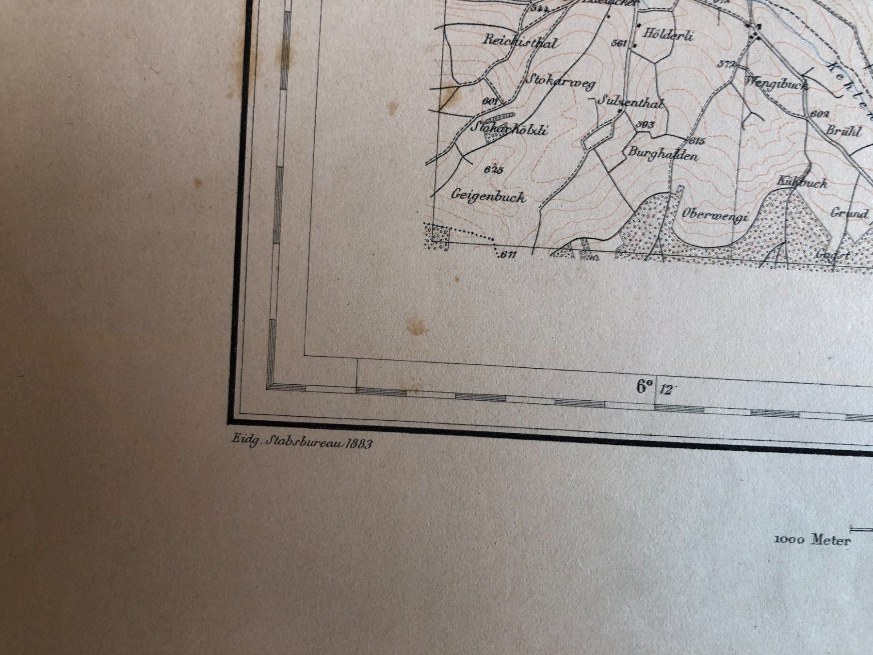 Landkarten & Atlanten: Siegfriedatlas Bl. 11: Staufenberg 1885 – Gebraucht aus Zürich von allp 7