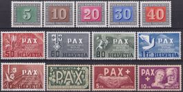 1945, Nr.262-274 (PAX-Serie) postfrisch **, Kat: 500.-