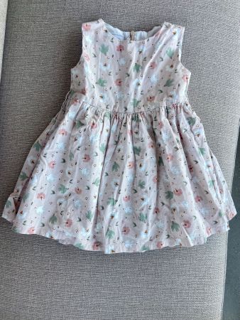 Girls Dress Delfino Pattern Animals Flowers Size 4 Years