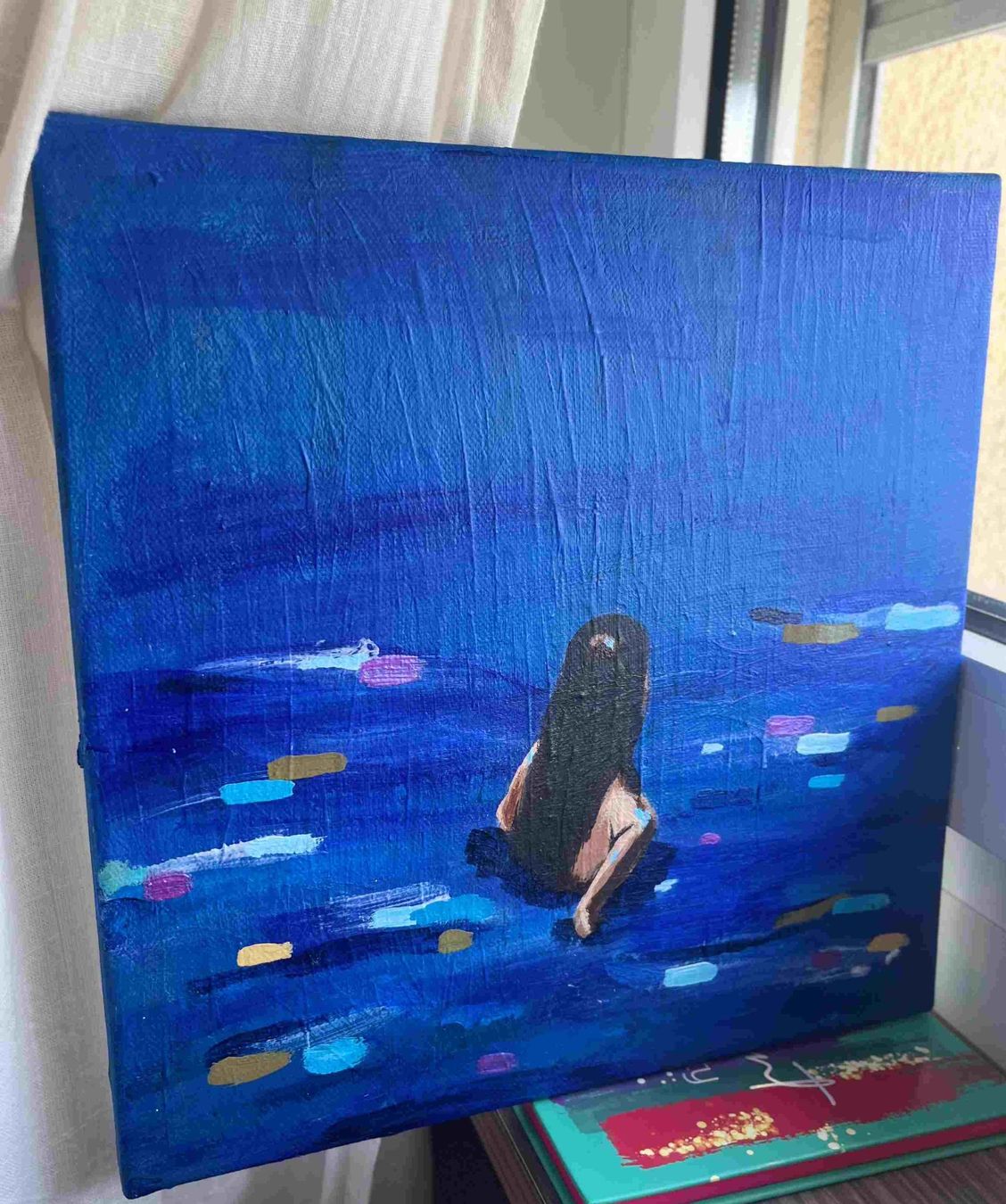 Dipinti: Acryl Gemälde, ca 25x25 cm – Usato da Winterthur venduto da Anna_mari 1