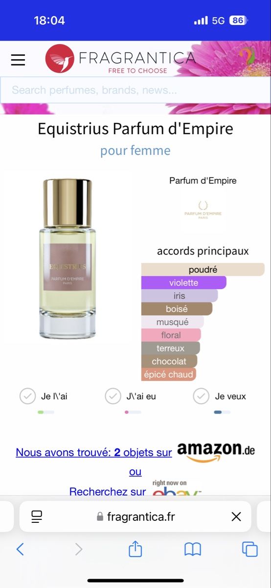 Parfum & Eau de Toilette: Equistrius - Parfum D’Empire - Decant 2ml – Gebraucht aus Onex von Nellavitapero 1