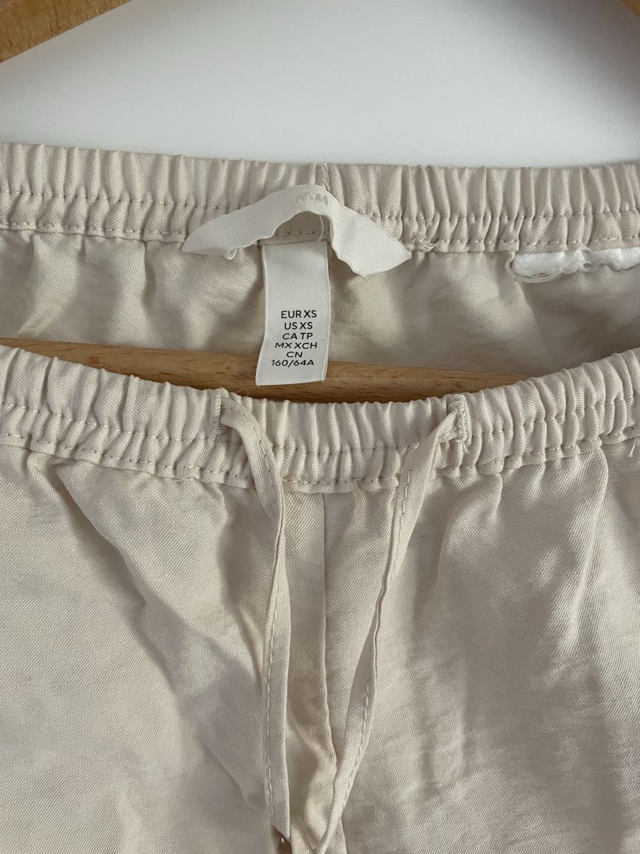 H&M Hosen: Pantalon large coton beige XS – Neu (gemäss Beschreibung) aus Pully von kaba07 2