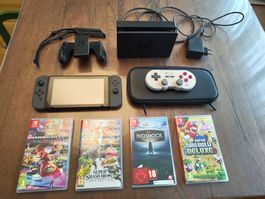 Nintendo Switch & Controller, Case, Games