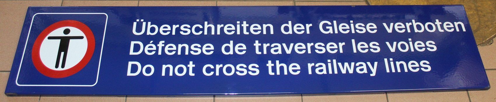 SBB/CFF/FFS Ecriteaux: SBB Verbotstafel Emailschild – D'occasion à Lüchingen par Aw67
