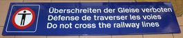 SBB Verbotstafel Emailschild