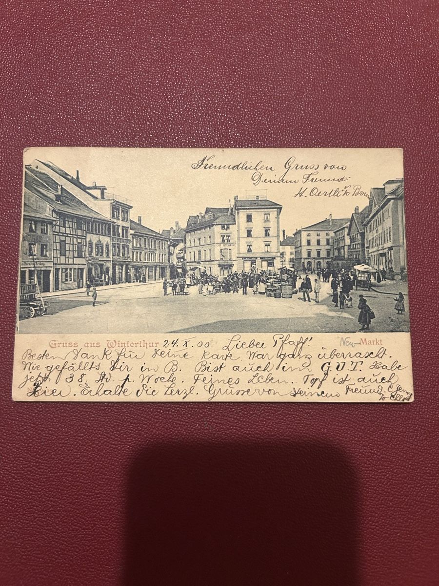 Cartoline postali: Gruss aus Winterthur 1900 – Usato da Breganzona venduto da Milesbo
