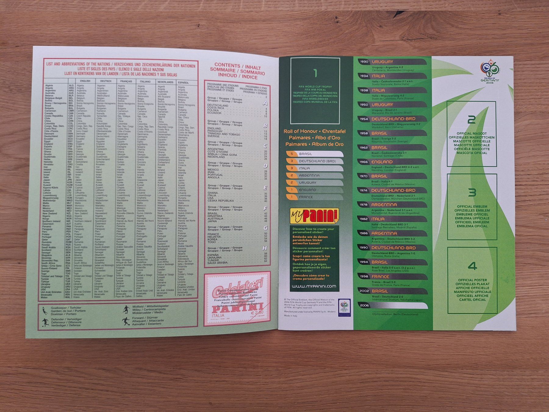 Panini Albums: PANINI WORLD CUP 2006 – D'occasion à St. Gallen par Matrix023 1