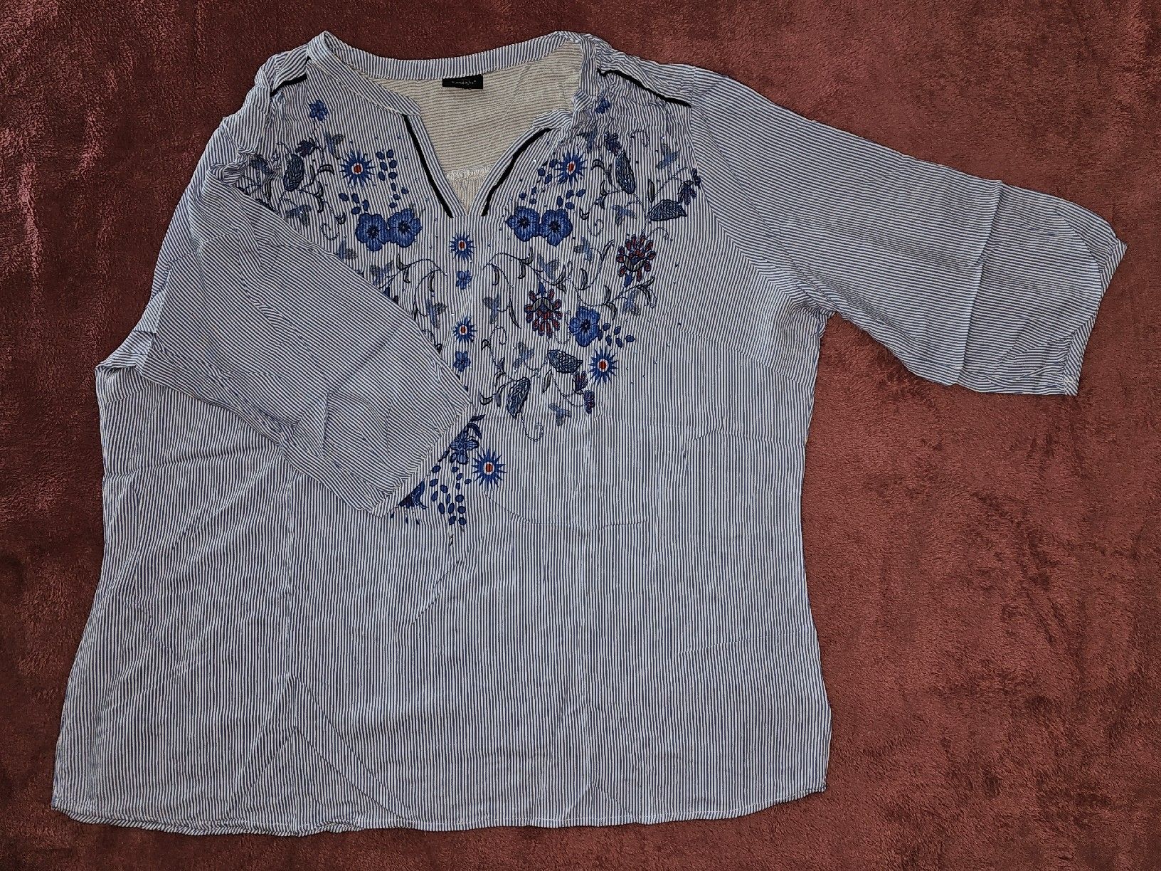 Tuniche: Tunika, hellblau mit Blüten & Glitzer, XL, NEU – Nuovo (secondo la descrizione) da Heiden venduto da Taronia 1