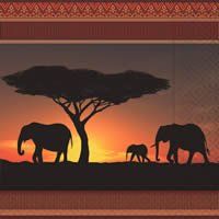 2 Servietten Serengeti