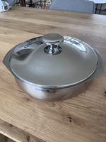 Edelstahl Pfanne mit Deckel, Top Zustand!