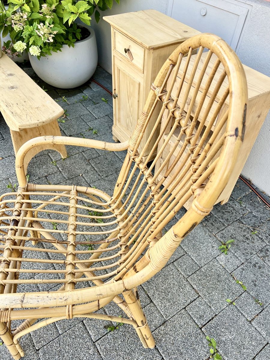 Fauteuils: Rattansessel Bambussesse – D'occasion à Sirnach par dasrosahaus 3