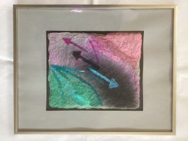 Abstraktes Bild, gerahmt, Pastellfarben