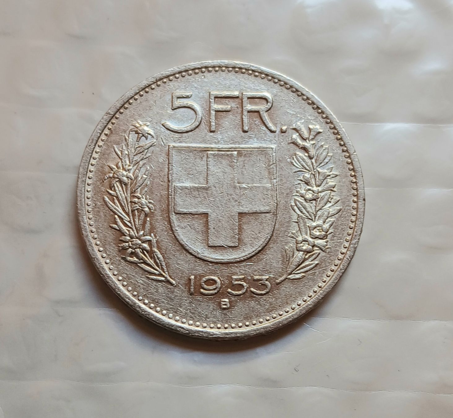 Tutti le monete: Pièce 5 Francs Suisse argent 1953 – Usato da Sciernes-d'Albeuve venduto da Dojo004